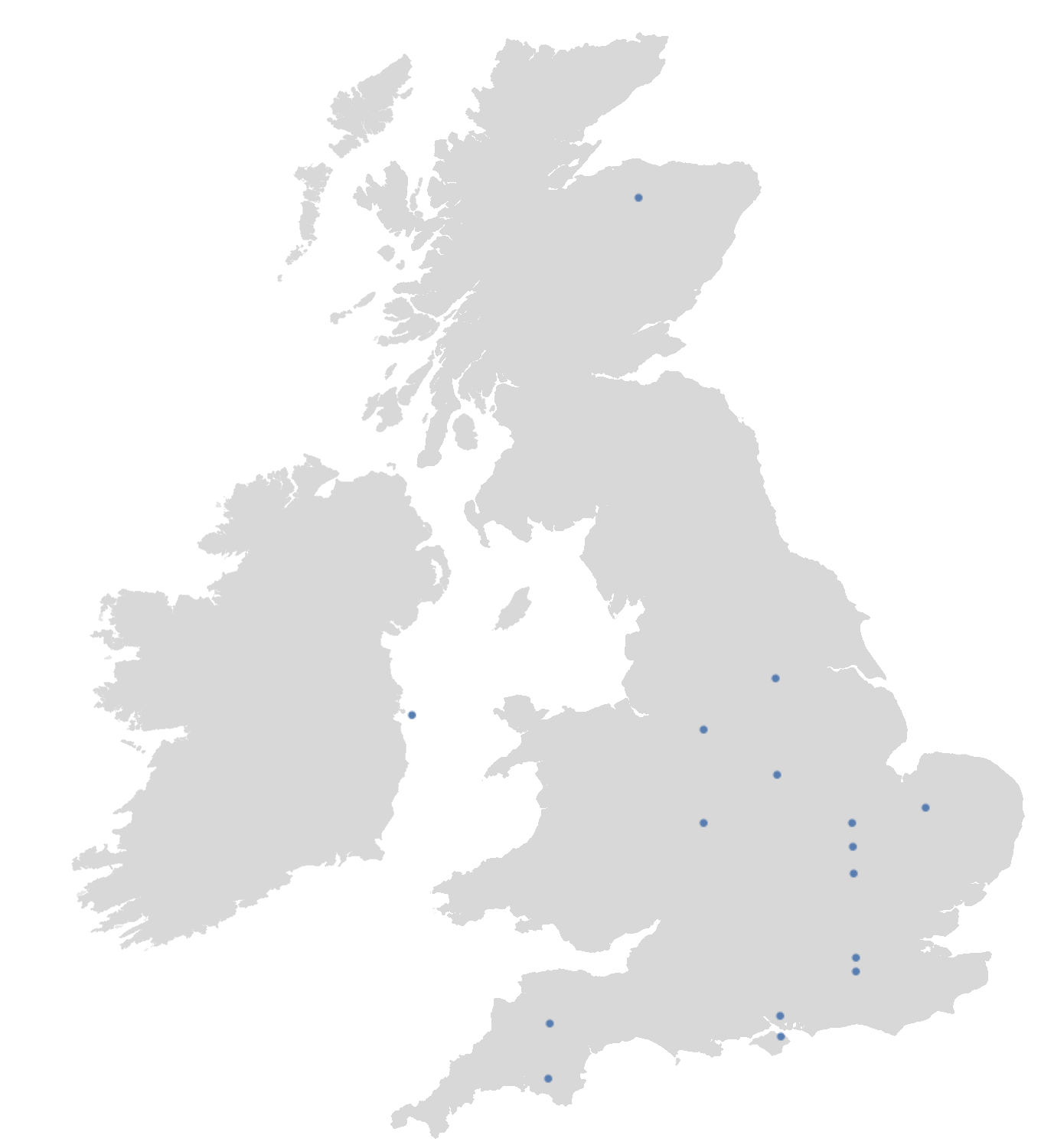 Map of our UK dealers